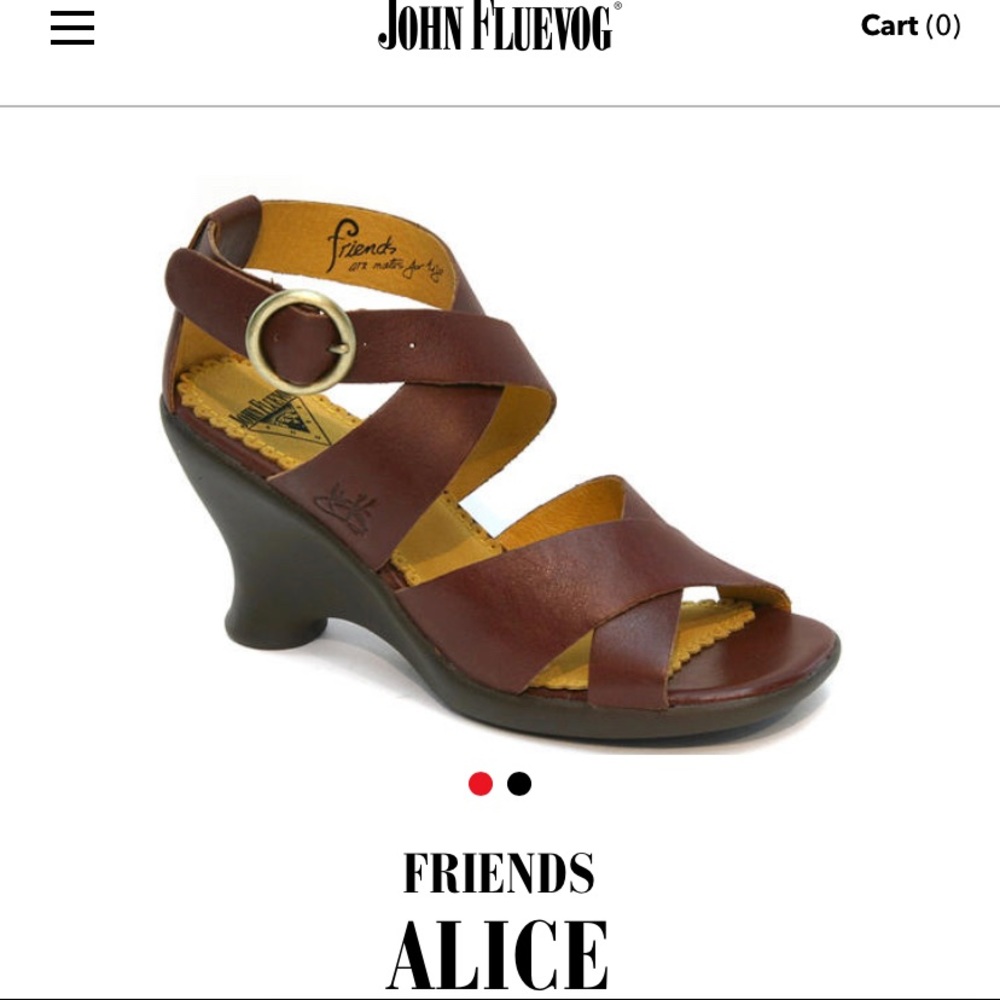 John Fluevog Alice sandals, like new, comfy and chic